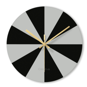 Tempered glass wall clock (Option: 5Style)