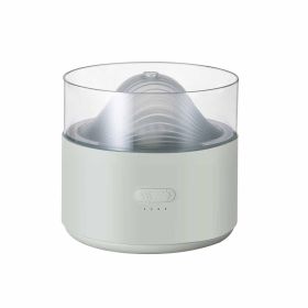 Cool-Mist Impeller Air Humidifier Crystal Salt Aroma Diffuser Incense Machine Fogger Essential Oil Lamp Difusor Ambient Light (Option: Light Green-USB)