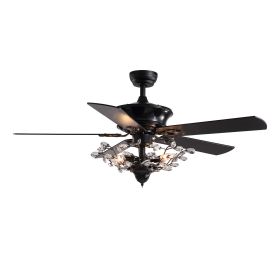 American Style Retro Fan Lamp Living Room Dining Room (Option: 52inches-110V)