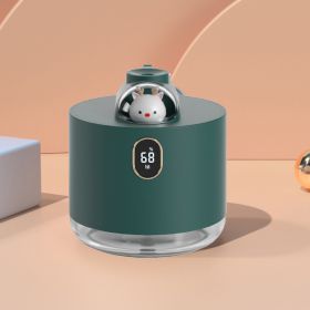 Cute Bear Wireless Air Humidifier USB Aromatherapy Diffuser With LED Lamp 500ML Portable Ultrasonic Mist Maker Water Car Fogger (Option: Green-USB)