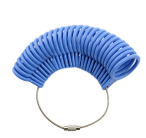 Plastic Ring meter for measure the Rings (Option: Blue-US)