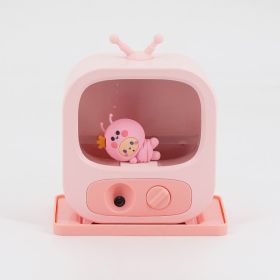 Creative Home Desktop Small TV Shape Humidifier Atmosphere Lights (Option: Pink-USB)