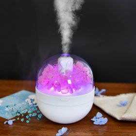 Creative Immortal Flower Aroma Diffuser Humidifier (Option: Eternal hydrangea pink-USB)