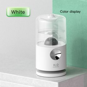 Home Small Smart Rotary Projection Humidifier (Option: White-USB)