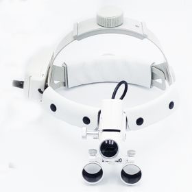 Head-mounted Medical Magnifying Lens LED Spotlight (Option: White 2,5X)
