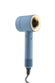 Handheld Smart Temperature Control Hair Dryer (Option: Blue-US)