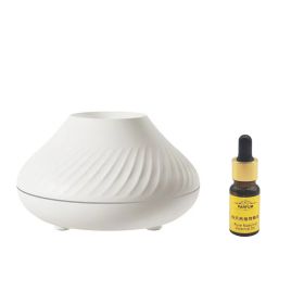 Drop Shipping RGB 130ML Flame Humidifier Diffuser Aroma Essential Oil Fire Flame Aroma Diffuser (Color: White)