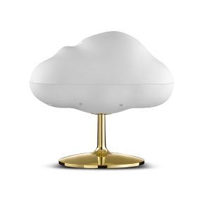 Cloud-Shaped Colorful Atmosphere Light Humidifier Household Silent Bedroom Pregnant Women And Babies Can Use Aroma Diffuser (Option: White clouds on a gold backgro-USB)