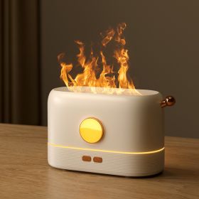 Simulation Flame Usb Humidifier Home Desktop Fragrance Diffuser (Option: White-USB)