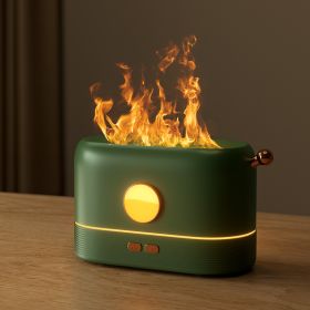 Simulation Flame Usb Humidifier Home Desktop Fragrance Diffuser (Option: Green-USB)