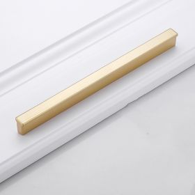 Gold Handle Closet Door Handle Drawer Cabinet Shoe Cabinet Single Hole Handle (Option: T shape-128mm)