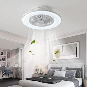Simple Invisible Fan Light Smart Bedroom Ceiling Light (Color: White)
