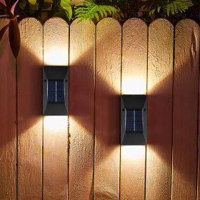 2pcs Waterproof Solar Light Warm White 3000K, Outdoor Solar Wall Light For Backyards, Patios, Deck Railings, Stair Railings, Pools, Walls (Items: Garden Light)
