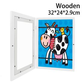 Children Art Frames Magnetic Front Open Changeable Kids Frametory for Poster Photo Drawing Paintings Pictures Display Home Decor (Color: 32x24x2.9cm1)