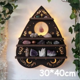Wooden Wall Shelf Home Decoration Organizer Moon Butterfly Cat Bedroom Room Decor Storage Rack Wall-mount Display Stand Shelves (Color: Heart shape)