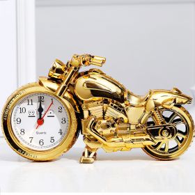 Unique Motorcycle-Shaped Alarm Clock - Add a Creative Touch to Your Decor! (Color: Golden Motorcycle Alarm Clock)