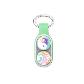 Best-seller Finger Decompression Toy Pop Puck Fidget Toys Hand Spinner Magnet Toys Colorful Decompression Toys For Adults Kids Gifts Key Chain (Color: light green)