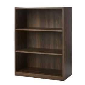 3-Shelf Bookcase with Adjustable Shelves (Color: Canyon Walnut)