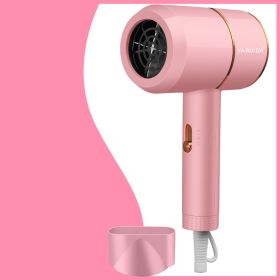 Portable Folding Low Power Cold And Hot Blue ABS Hair Dryer (Option: Pink-No Folded)