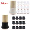 16PCS Silicone Chair Leg Caps with Felt Anti-slip Furniture Leg Cover for Floors From Scratches and Noise Protectors Foot Pad