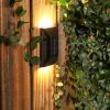 2pcs Waterproof Solar Light Warm White 3000K, Outdoor Solar Wall Light For Backyards, Patios, Deck Railings, Stair Railings, Pools, Walls