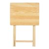 Indoor Single Folding TV Tray Table Natural 19 x 15 x 26