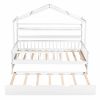 Wooden Twin Size House Bed with Trundle,Kids Bed with Shelf