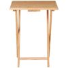 Indoor Single Folding TV Tray Table Natural 19 x 15 x 26