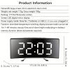 1pc Led Alarm Clock, Mirror Curved Screen, Digital Alarm Clock With Sleep Temperature For Students Bedroom, Living Room, Office And School