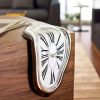 1pc, Surreal Melted Twisted Roman Numeral Wall Clocks Surrealism Style Clock Home Accessory Distorted Wall Watch Decor