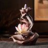 1pc Reversible Lotus Floral Aromatherapy Furnace Purple Sand Ornament