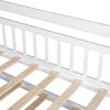 Wooden Twin Size House Bed with Trundle,Kids Bed with Shelf