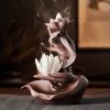 1pc Reversible Lotus Floral Aromatherapy Furnace Purple Sand Ornament
