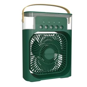 Colorful Lights Fan With Humidifier (Option: Green-USB)