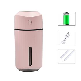 In-car Atmosphere Wireless Charging Car Humidifier (Option: Pink-USB)