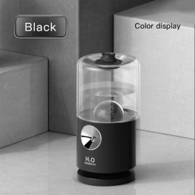 Home Small Smart Rotary Projection Humidifier (Option: Black-USB)