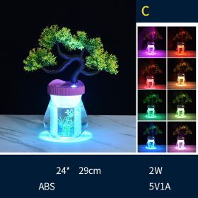 New Air Humidifier Desktop Creative Led Light Charging (Option: C-Pink-USB)