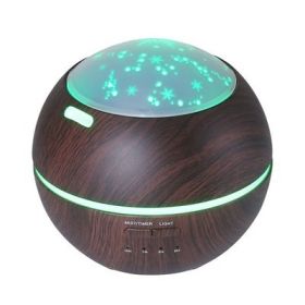 Mini Home Wood Grain Aroma Diffuser Humidifier (Option: Dark wood grain-AU)