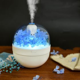 Creative Immortal Flower Aroma Diffuser Humidifier (Option: Eternal hydrangea light blue-USB)
