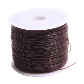 Wholesale Round Transparent Fishing Line Filament Color Crystal Cable DIY Beaded Elastic String Ornament Accessories 100 M (Option: Brown-07mm100 M Roll)